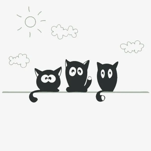 卡通萌萌的招手的猫PSD分层免抠