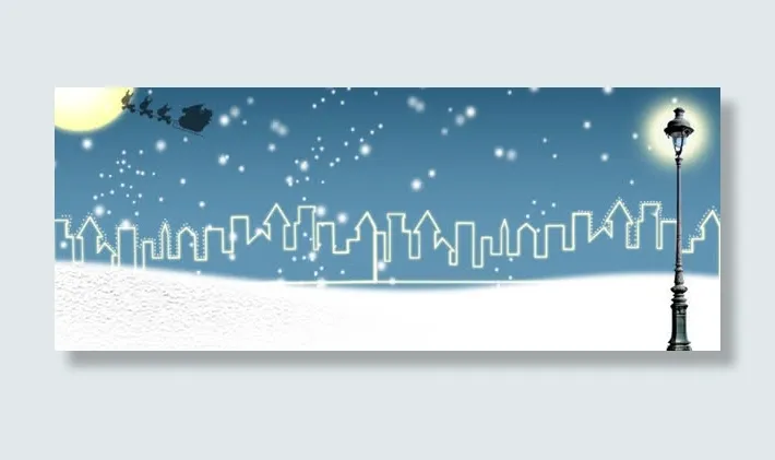 唯美冬季雪景海报背景banner