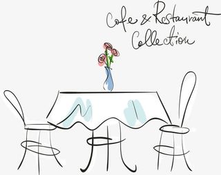 餐桌手绘矢量免抠