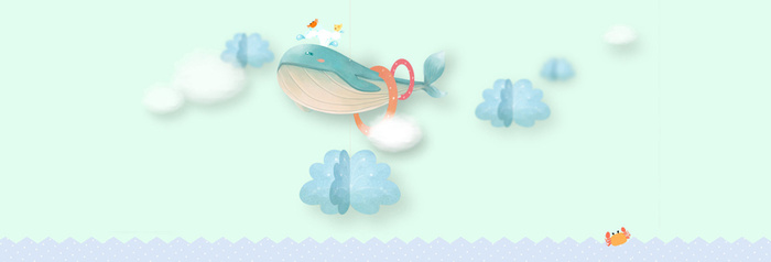 绿色梦幻卡通童趣背景高清