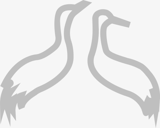 仙鹤 两只 PNG 免扣免抠