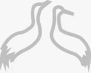 仙鹤 两只 PNG 免扣免抠