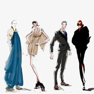 一系列服装效果图免抠