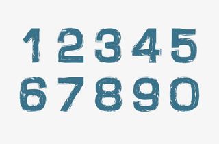 怀旧水墨数字免抠