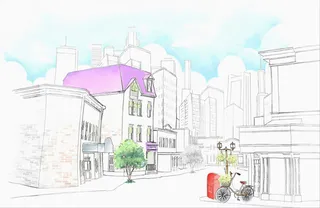 手绘插画背景素材高清