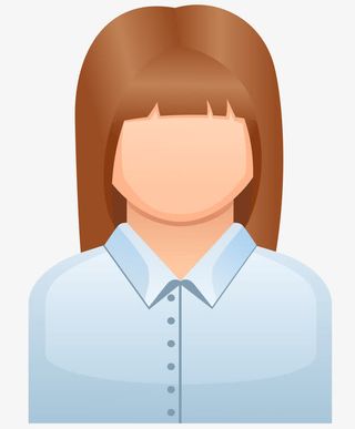 卡通披肩短发女人免抠