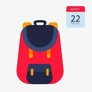 旅行社旅行双肩菜鸟图库标设计素材免抠