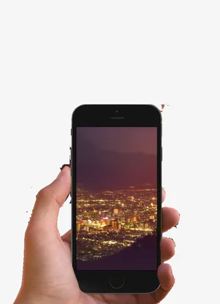 手拿苹果手机免抠