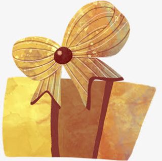 彩色水彩礼物蝴蝶结免抠