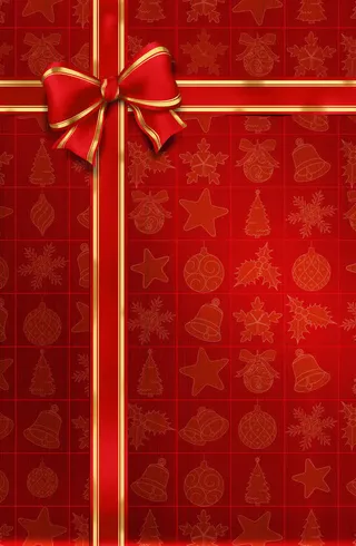 红色蝴蝶结免抠