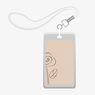 矢量塑料印花工作证学生会证件免抠