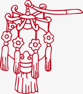元宵节古典矢量花灯灯笼免抠