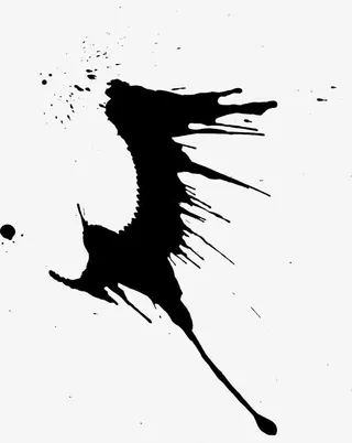 燕子墨迹水墨中国风免抠