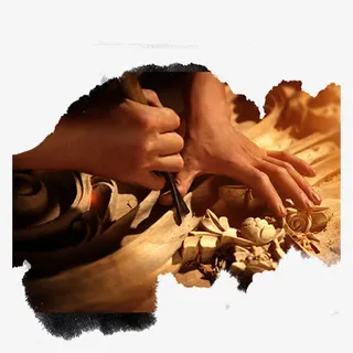 雕刻的工匠免抠