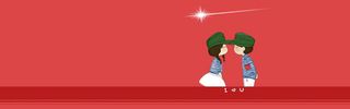 红色爱情舞台背景banner