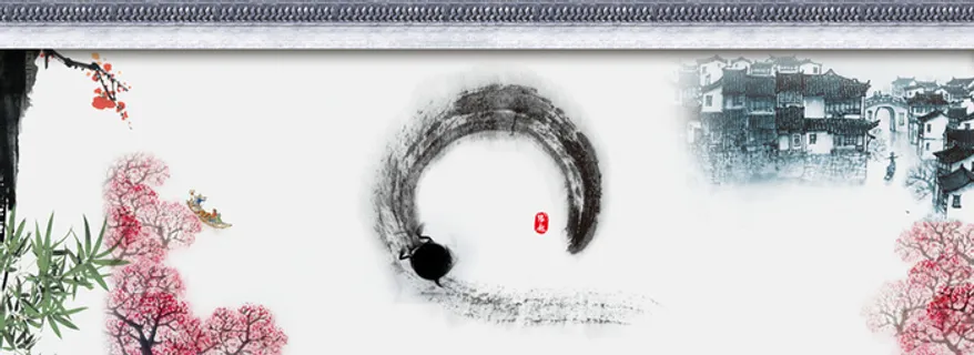 徽派建筑中国风瓦片背景高清