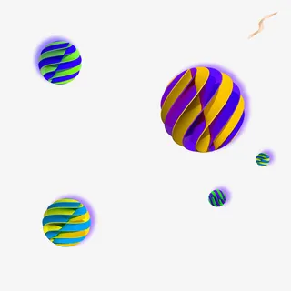 立体 c4d 漂浮元素免抠