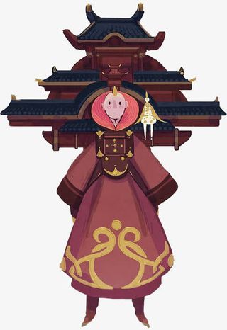 游戏人设背寺庙的祭司免抠