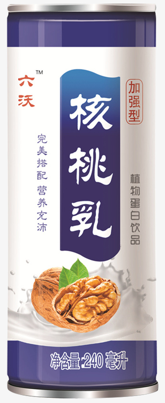 植物蛋白饮料牛奶核桃露灌装效果免抠