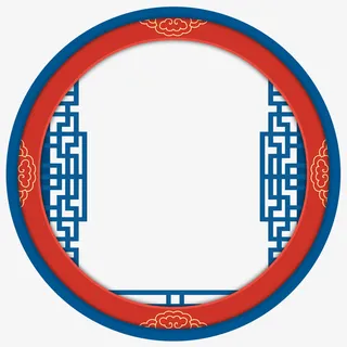 国潮中国风边框免抠