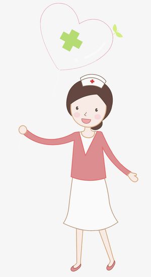 拿气球的护士免抠
