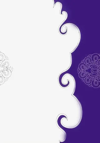 紫色花纹小说封面腰封免抠