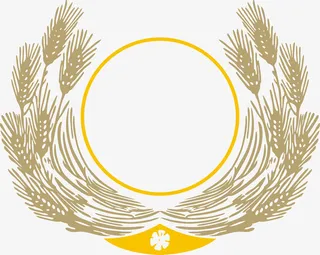 矢量麦穗花环素材图免抠