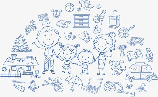 矢量家庭免抠