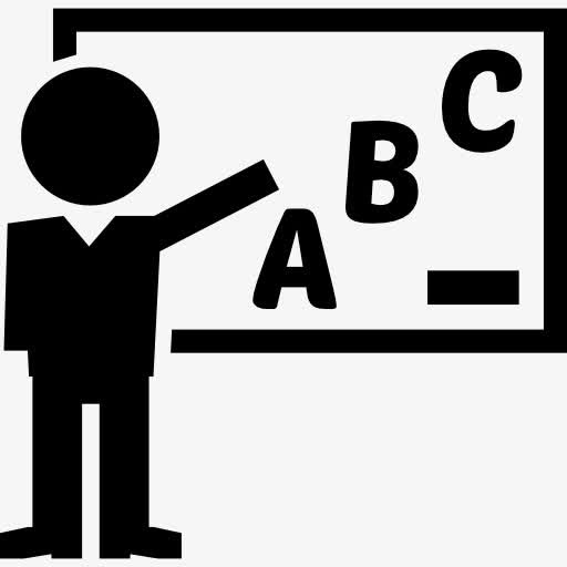 教师教学语法课在白板上图标免抠