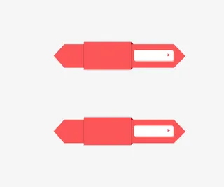 红色边框标签素材免抠