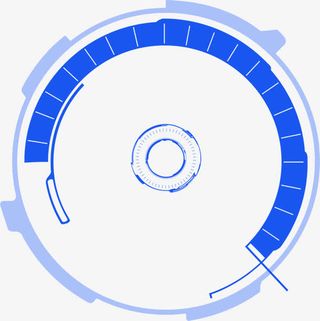 蓝色科幻网格钢铁侠AI贾维斯免抠