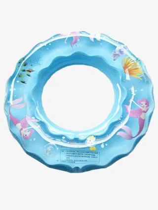 蓝色儿童游泳圈免抠