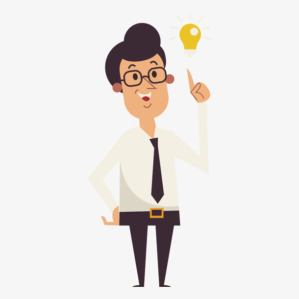 矢量扁平招聘人员免抠