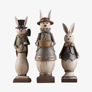 可爱兔子客厅电视柜摆件免抠