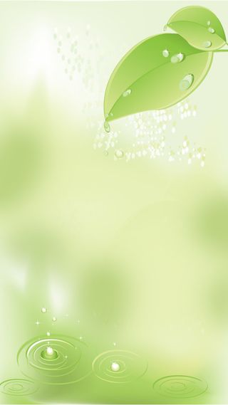 绿色唯美清新PPT背景H5背景高清