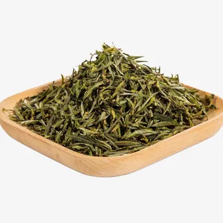 一盘绿茶叶免抠