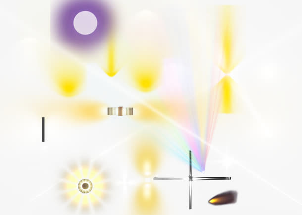 模糊彩色灯光效果免抠