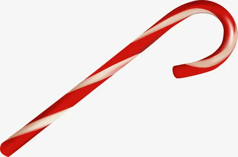 红色拐杖糖果免抠