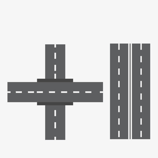 矢量灰色公路图标免抠