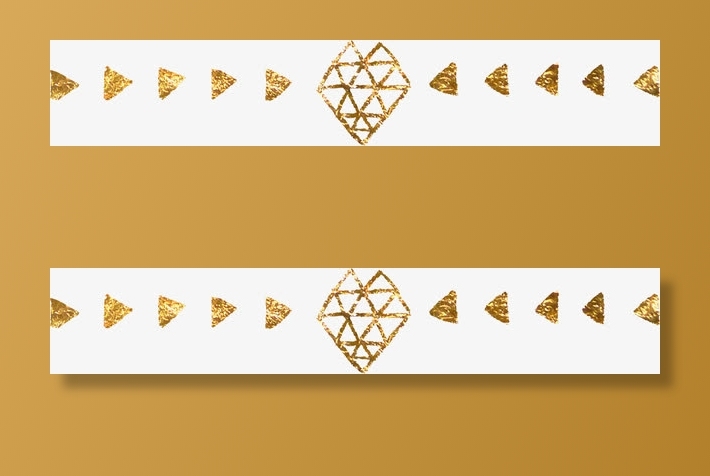 金箔花边素材免抠