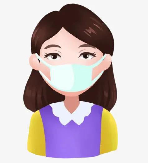 戴口罩的人 卡通人物免抠