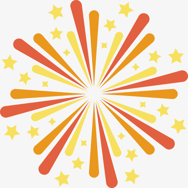 新春彩色烟花素材图片ai矢量元素免抠