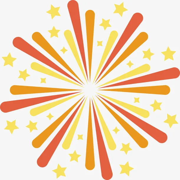 新春彩色烟花素材图片ai矢量元素免抠