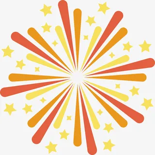 新春彩色烟花素材图片ai矢量元素免抠