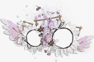 翅膀五角星发光漂浮免抠