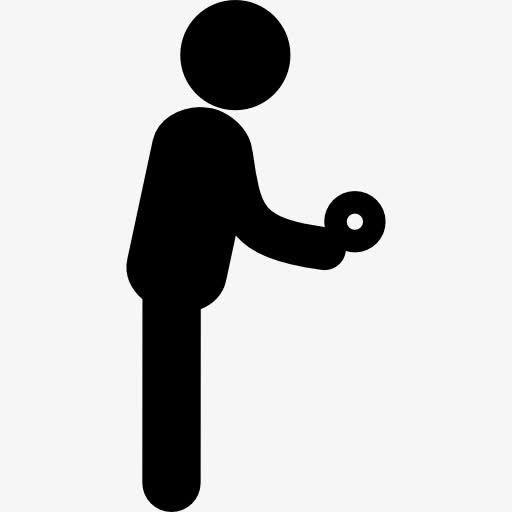 站着的人的剪影拿着一盘图标免抠