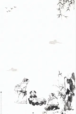 创意中国风围棋博弈海报背景素材高清