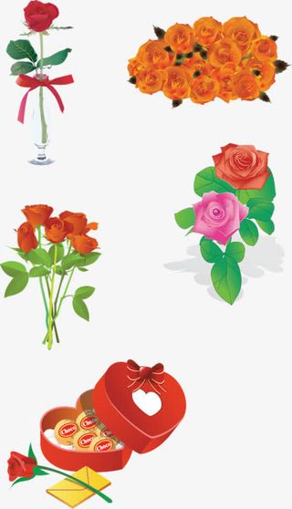 卡通手绘花朵免抠