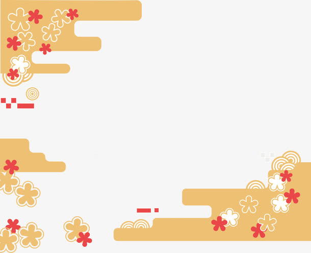 和风装饰花纹免抠