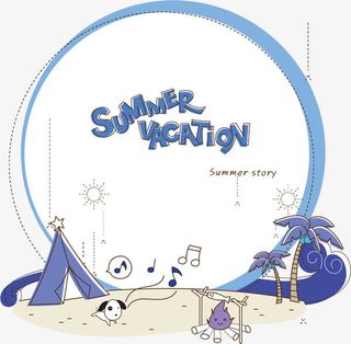 文案背景装饰 蓝色  卡通 圆